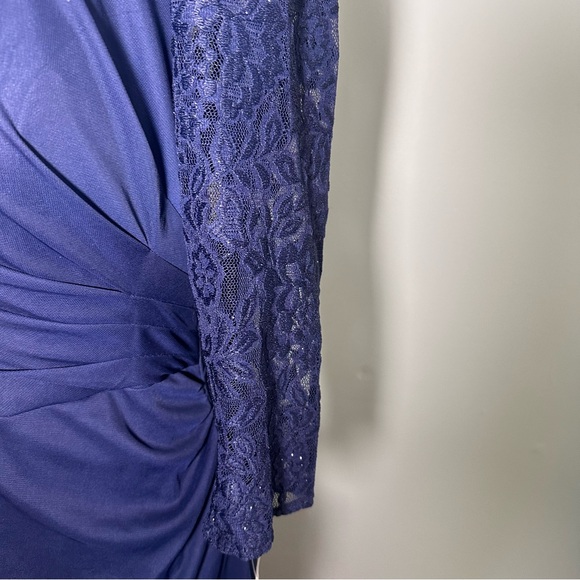 Alex Evenings Gown Navy Women's Sweetheart Dress size 10 - Picture 6 of 14